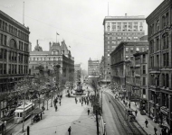 Circa  Fountain Square Cincinnati Dry goods dentists and the Western Tray Factory